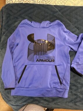 Under Armour Boys' Purple and Teal Hooded Performance Sweatshirts